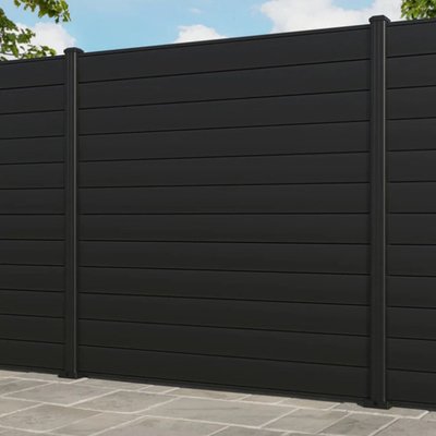 Black Powder Coated Wood 6063 T5 Aluminum Vertical Blade Fencing Panels for Performance