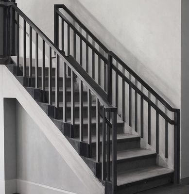 5.8-6.0M Length Modern Black Metal Stair Aluminum Railing for Decorative Balcony System