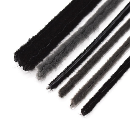 Black Aluminum Window And Door Weather Strip For 100%PP Dust Proof Doors And Windows