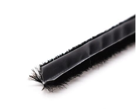 Black Aluminum Window And Door Weather Strip For 100%PP Dust Proof Doors And Windows
