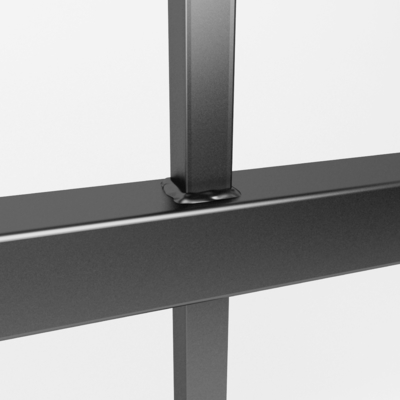 5.8-6.0M Length Modern Black Metal Stair Aluminum Railing for Decorative Balcony System
