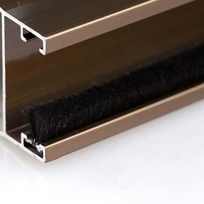 Gray Aluminum Window And Door Weather Strip For Dust Proof In Modern Simple Style