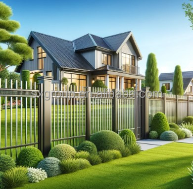 Flooring Mounted Customized 6063-T5 Powder Coating Aluminum Alloy Fence Metal Parts