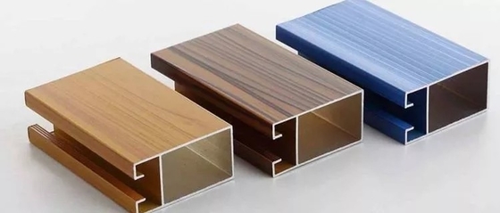 Simil Wood Aluminum Wood Grain Powder Coating Profile Meets International Standards
