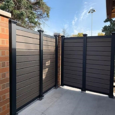Alloy Modern Garden Black Vertical Tube Fence with Cutting Service and Powder Coating