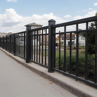 Square Function Protective Fence Panel Alloy Aluminium Metal Picket Fencing Panels