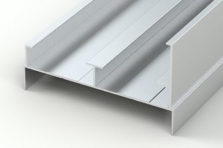 Structure Profile Durable Powder Coated Aluminium Profiles for Windows and Doors