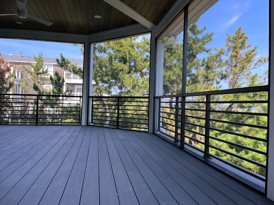 Outdoor Balcony Aluminum U Channel Glass Fence with Customizable Height and Alloy Material