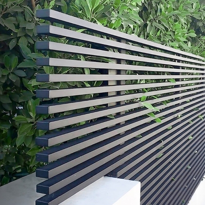 Outdoor Decorative Yard Aluminum Vertical Tube Fence with Solid Black Powder Coating