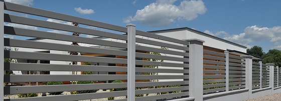 Outdoor Decorative Yard Aluminum Vertical Tube Fence with Solid Black Powder Coating