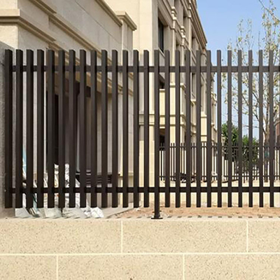 Decorative Panel Custom Fencing Gate with 5.8-6.0M Length T5 Black Aluminum Railing