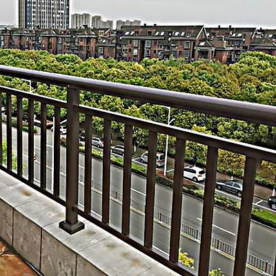 Decorative Panel Custom Fencing Gate with 5.8-6.0M Length T5 Black Aluminum Railing