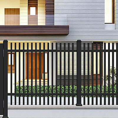Aluminum Fencing System Gate Decorative Panel in Black with Cutting Service Availabl