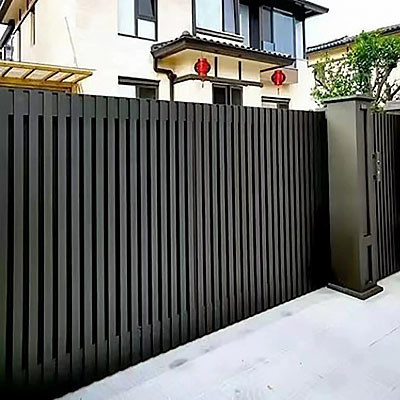 Aluminum Fencing System Gate Decorative Panel in Black with Cutting Service Availabl