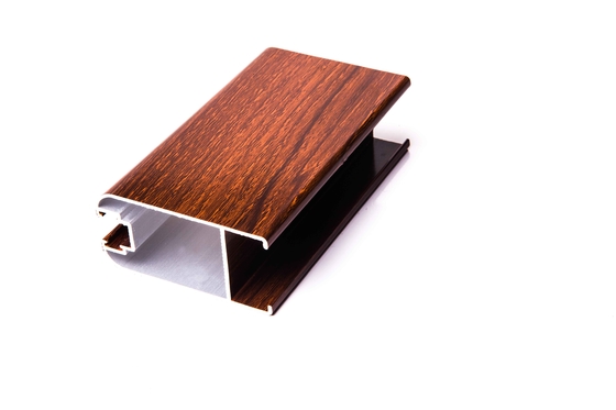 6063/6061 Aluminum Extrusion Profiles for Oversea Market Wooden Grain and Custom Design