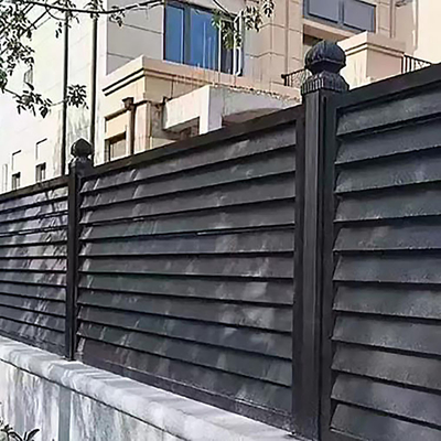 Outdoor Decorative Panel Fence and Gate Custom Aluminum Fencing System 5.8-6.0M Length