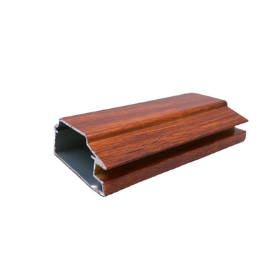 Anodized Wood Grain Extrusion Aluminum Framework for Window Frame and Cabinet Decoration