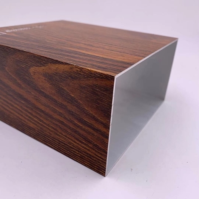 Anodized Wood Grain Extrusion Aluminum Framework for Window Frame and Cabinet Decoration