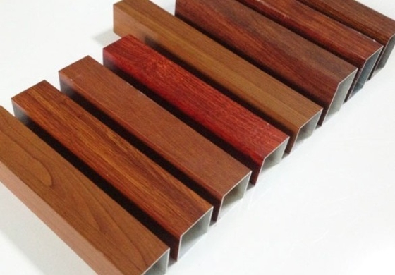 Customized Thickness 0.30mm Wooden Grain Transfer Aluminium Profile for Windows and Doors