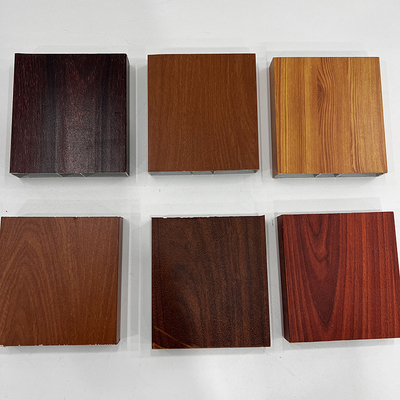 Customized Thickness 0.30mm Wooden Grain Transfer Aluminium Profile for Windows and Doors