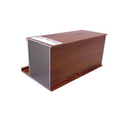 Customized Thickness 0.30mm Wooden Grain Transfer Aluminium Profile for Windows and Doors