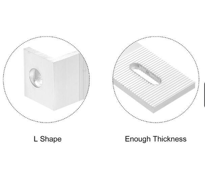 6005 L-Feet Solar Mounting Bracket with Tolerance of ±1% Shengxin Aluminum Alloy