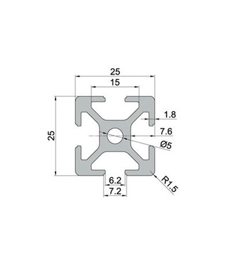 Customizable Silver Anodizing T Slot Profiles V Slot 4040 4080 with T3-T8 Temper