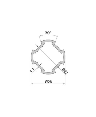 ±1% Tolerance Silver Anodized Aluminium Extrusion Tube Profiles for Energy Structures