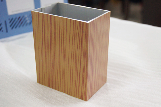Wood Color Aluminum Square Tube with Welding Service 1.5x0.75mm Customized Thickness