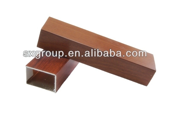 Aluminio Color Madera Tubo de Aluminio Grade 6000 Series Aluminium Profile for Window