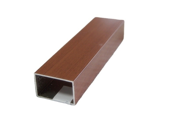 Aluminio Color Madera Tubo de Aluminio Grade 6000 Series Aluminium Profile for Window