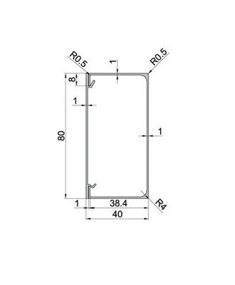 Silver Anodized Rectangle Aluminium Extrusion Profiles for Durable Transportation Tools