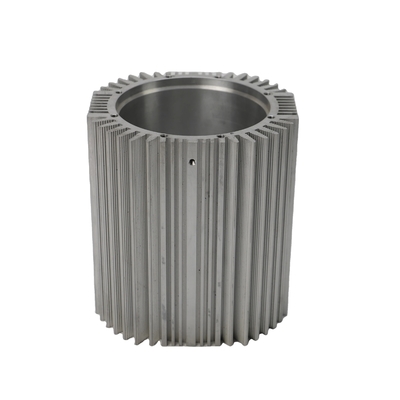 Silver Anodized Aluminium Extrusion Profiles for Motor Housing in Customized Size