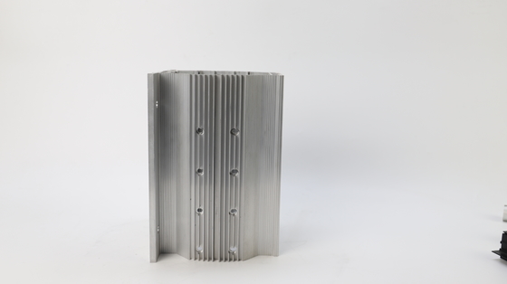 Silver Anodized Aluminium Extrusion Profiles for Motor Housing in Customized Size