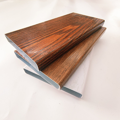 Customized Wood Grain Aluminum Square Tube Aluminium Extrusion Profiles for Materials