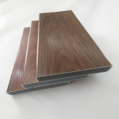 Customized Wood Grain Aluminum Square Tube Aluminium Extrusion Profiles for Materials