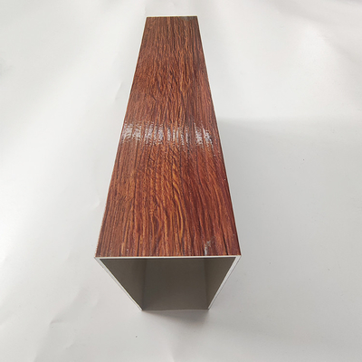 Customized Wood Grain Aluminum Square Tube Aluminium Extrusion Profiles for Materials