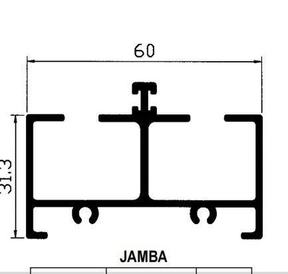7038 8025 744 3825 5020 3831 Aluminum Extrusion Profile for Colombia Windows and Doors