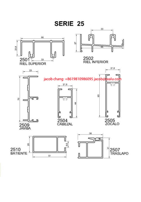 Shopfront Profiles for Bolivia and Chile Market Series 20 25 32 Alloy Doors