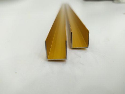 Apartment Construction Gold Anodized Aluminium Profile with Customized Thickness