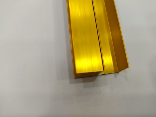 Apartment Construction Gold Anodized Aluminium Profile with Customized Thickness