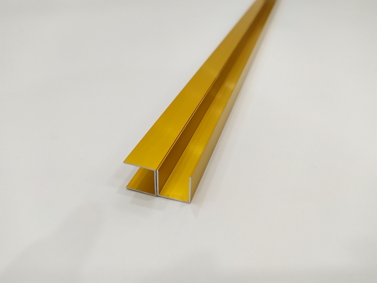 Custom Aluminium Profiles Gold Anodizing Aluminium Channel Profile with T5 Temper