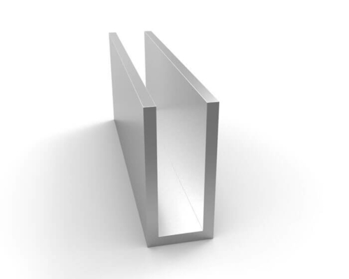 0.30mm Thickness Customized Anodized Aluminium Profile for Glass Railing U Shape