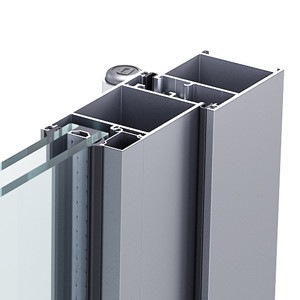 Grey T3-T8 Aluminium Extrusions Profile for Double Glass Sliding Door by SHENGXIN TOP