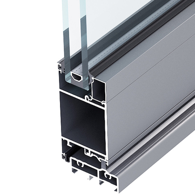 Grey T3-T8 Aluminium Extrusions Profile for Double Glass Sliding Door by SHENGXIN TOP