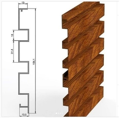 Aluminum Slats with Wood Effect Paint Perfect Combination of Strength and Style