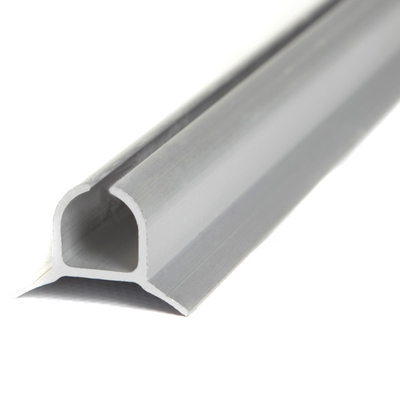 Customized Sliver Aluminum Keder Rails Track for Customer's Requst 0.8mm-2.0mm Thickness