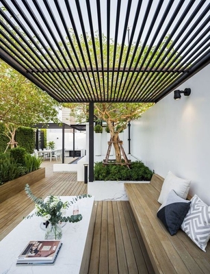 Aluminum Pergola Pavilion for Outdoor Living Anodized and Chemical Preservative Free