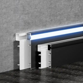 GB5237-2008 Standard Aluminum Baseboard Profile for LED Baseboard Floor Skirting Board