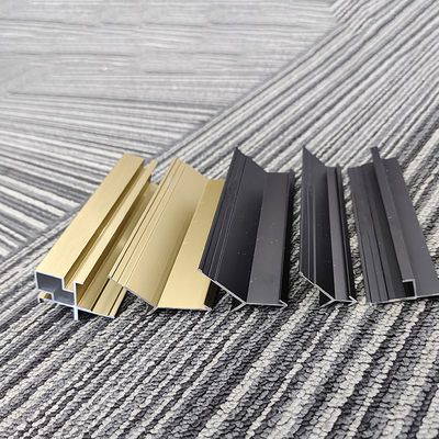 Decorative Aluminum Profile for Modern Apartments Gold and Black 0.8mm-2.0mm Thickness